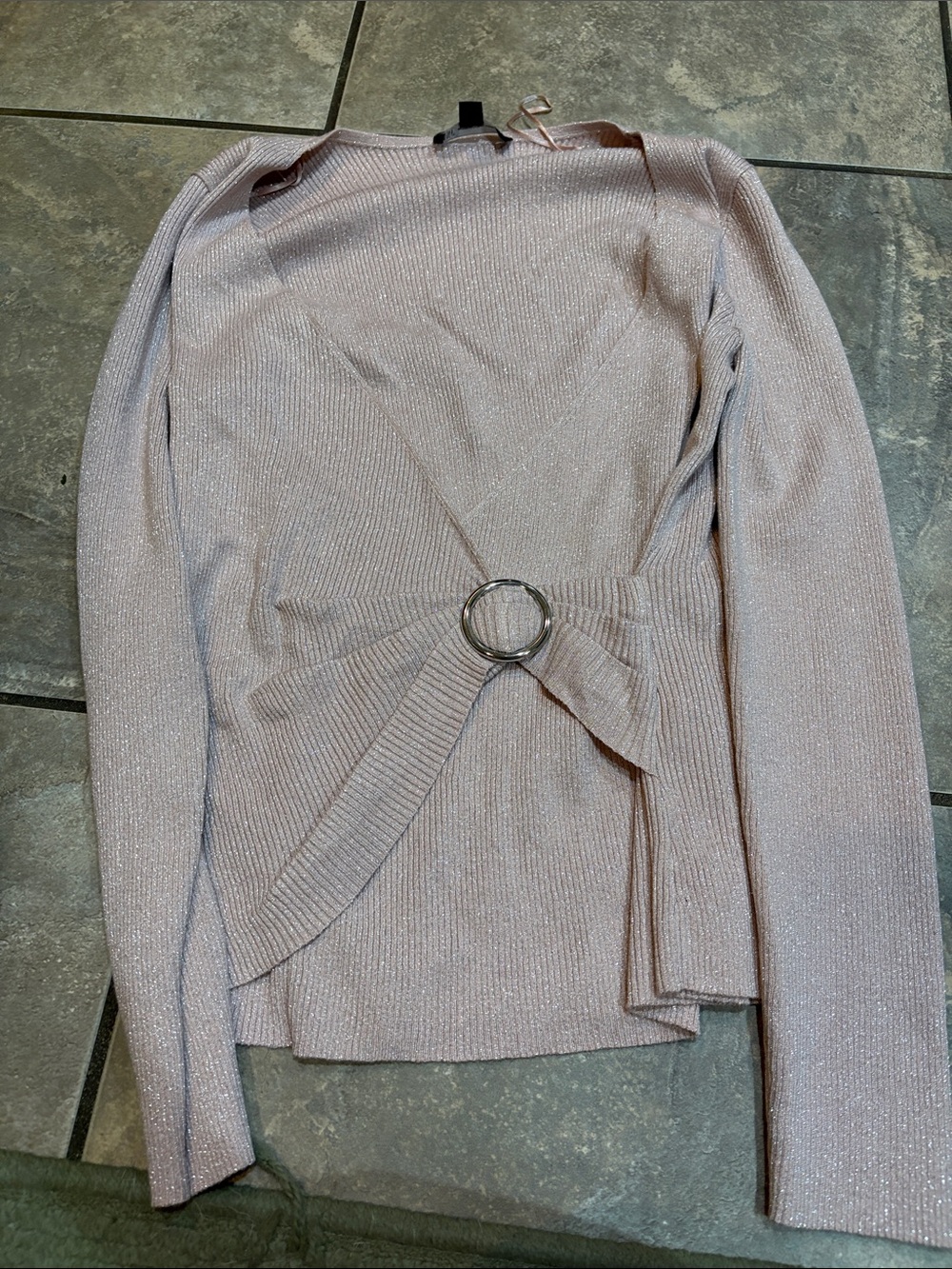 Light pink shimmer sweater